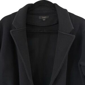 J Crew Sophie Open Front Sweater Blazer Womens XS Black Wool Blend J0244